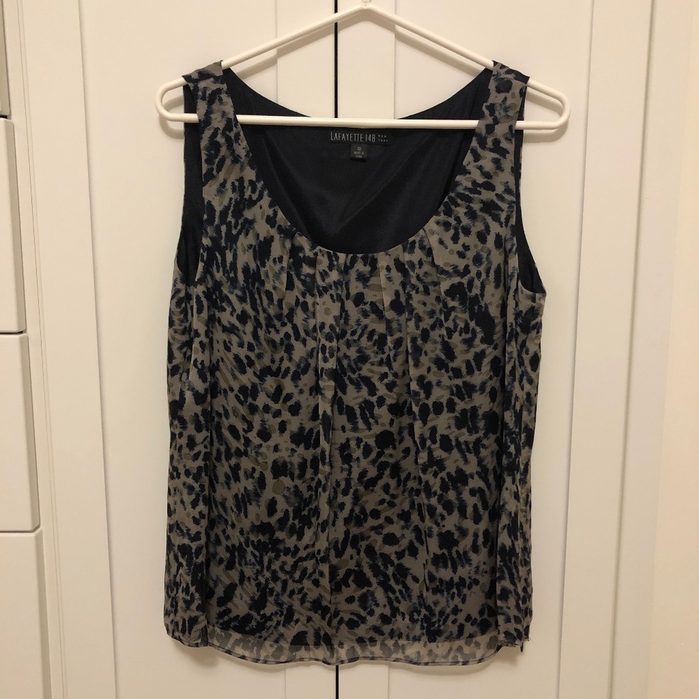 Lafayette 148 New York Blouse 100% Silk